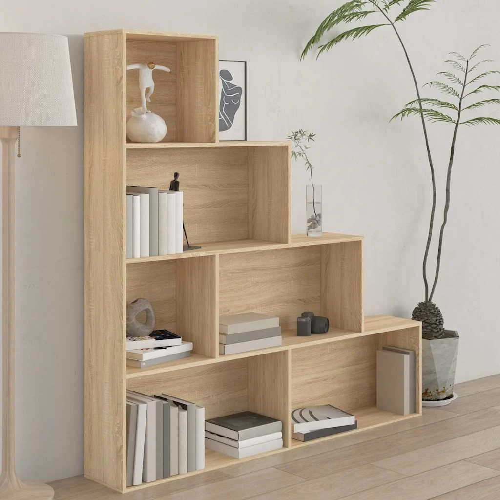 vidaXL Book Cabinet/Room Divider Sonoma Oak 155x24x160 cm
