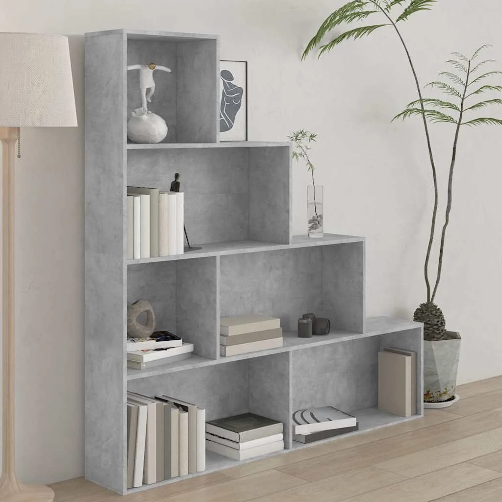 vidaXL Book Cabinet/Room Divider Concrete Grey 155x24x160 cm