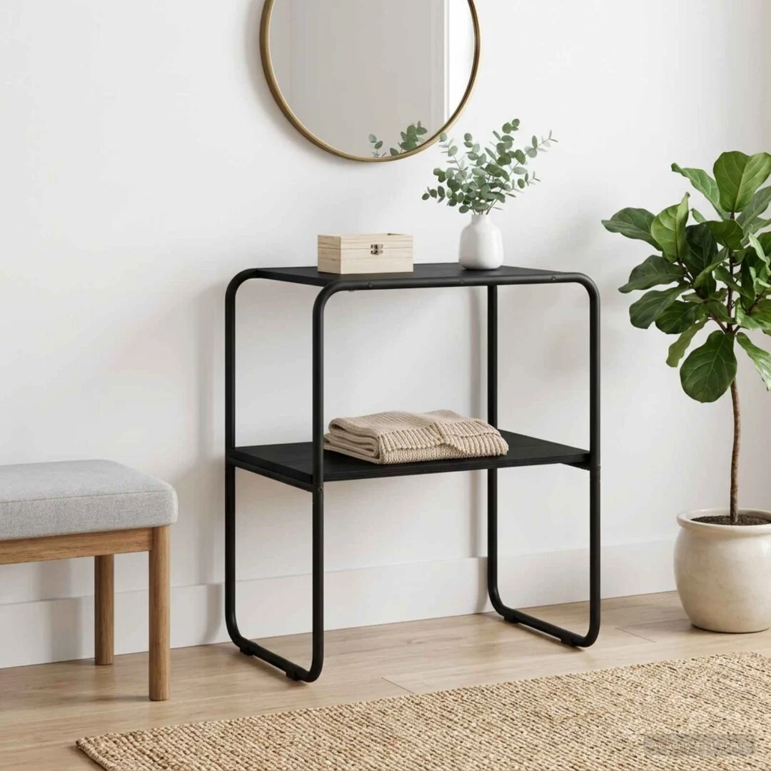 vidaXL Console Table Black Oak 60 x 42.5 x 70 cm Engineered Wood