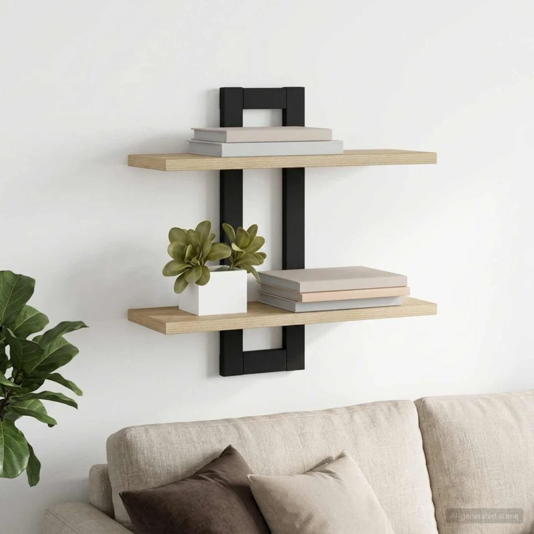 vidaXL Floating Shelves Sonoma Oak 40 x 15 x 40 cm Engineered Wood