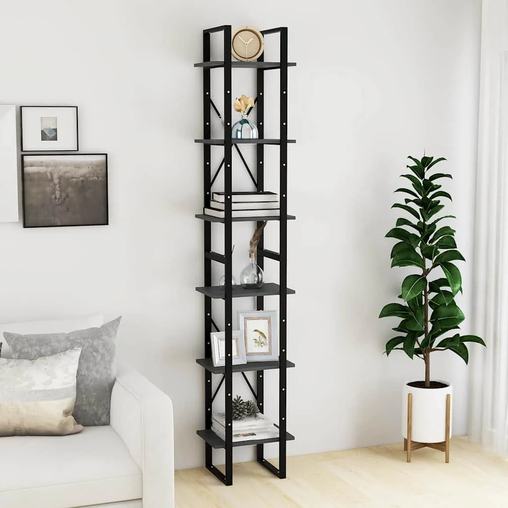 vidaXL High Cabinet Grey 40x30x210 cm Solid Pine Wood