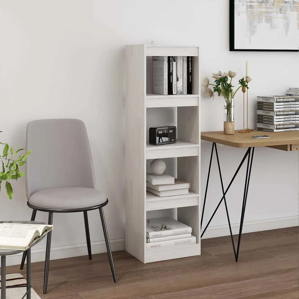 vidaXL Book Cabinet Room Divider White 40x30x135.5 cm Pinewood