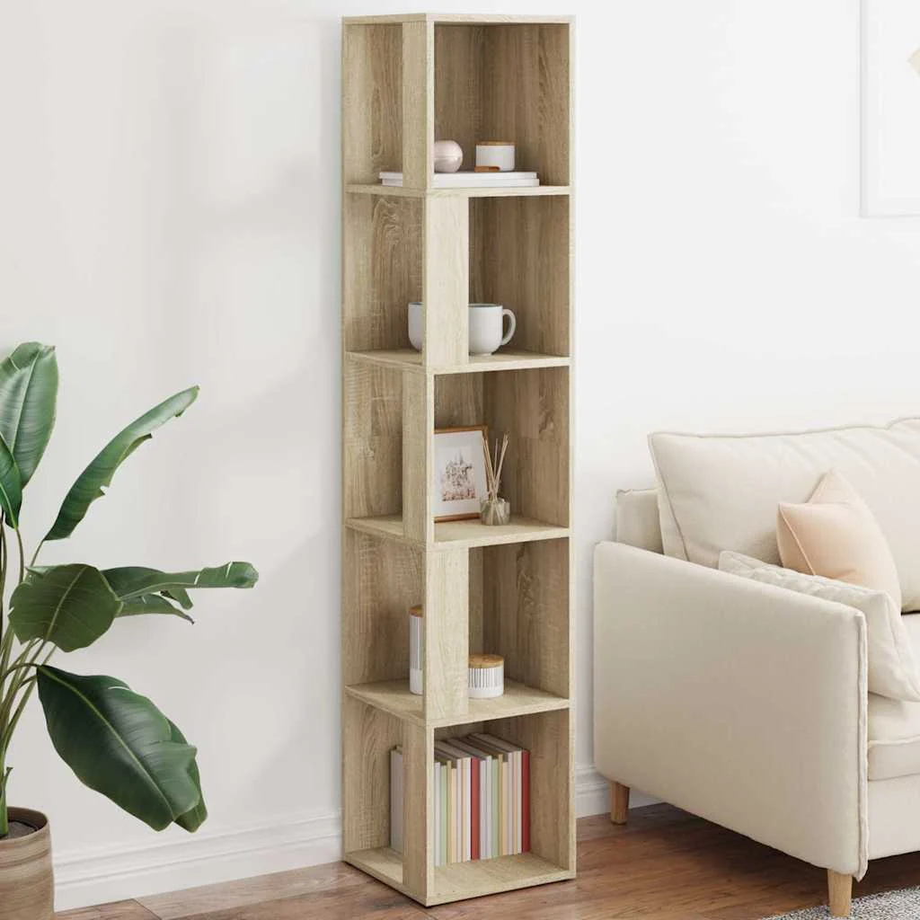 vidaXL Corner Cabinet Sonoma Oak 33x33x164.5 cm Engineered Wood