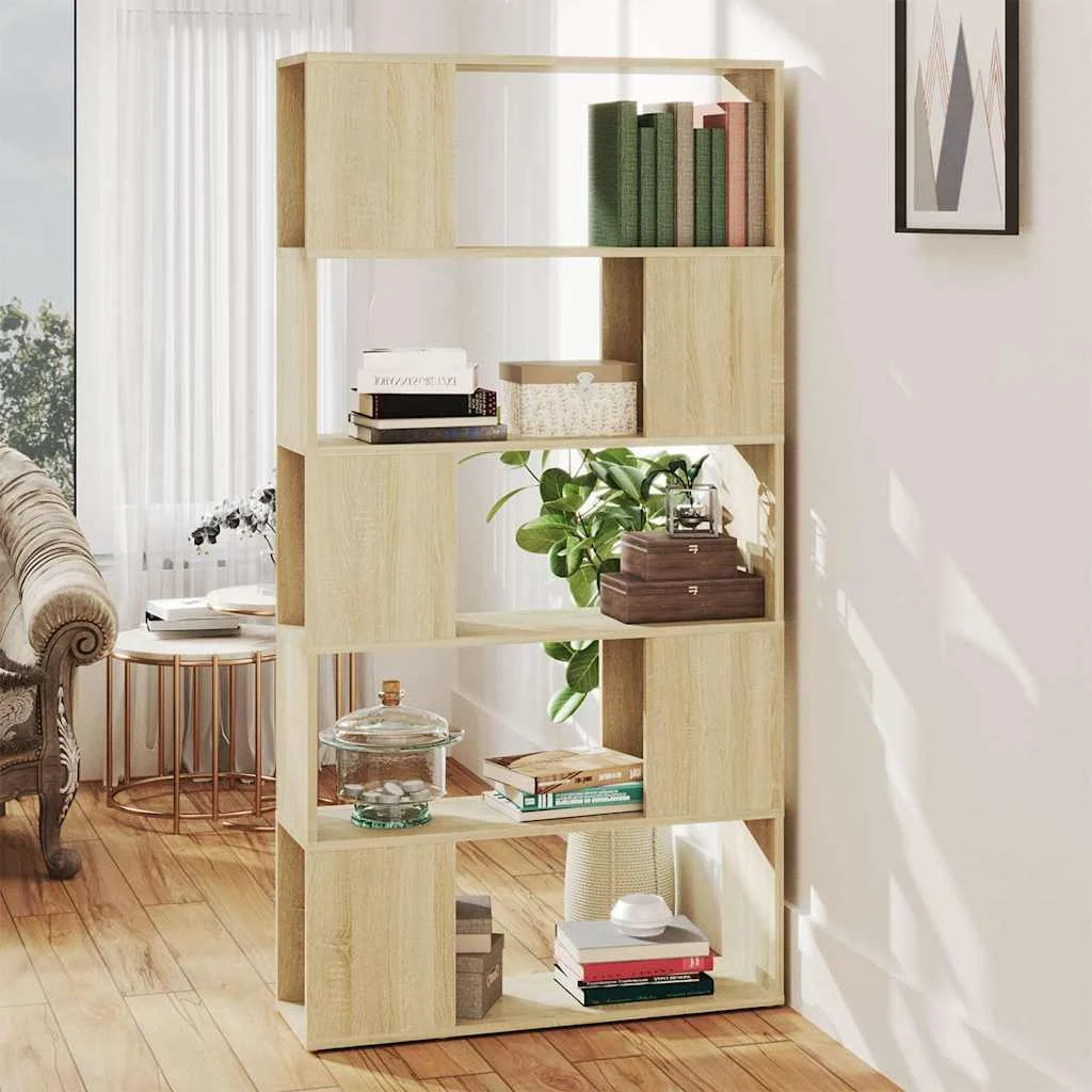 vidaXL Book Cabinet Room Divider Sonoma Oak 80x24x155 cm