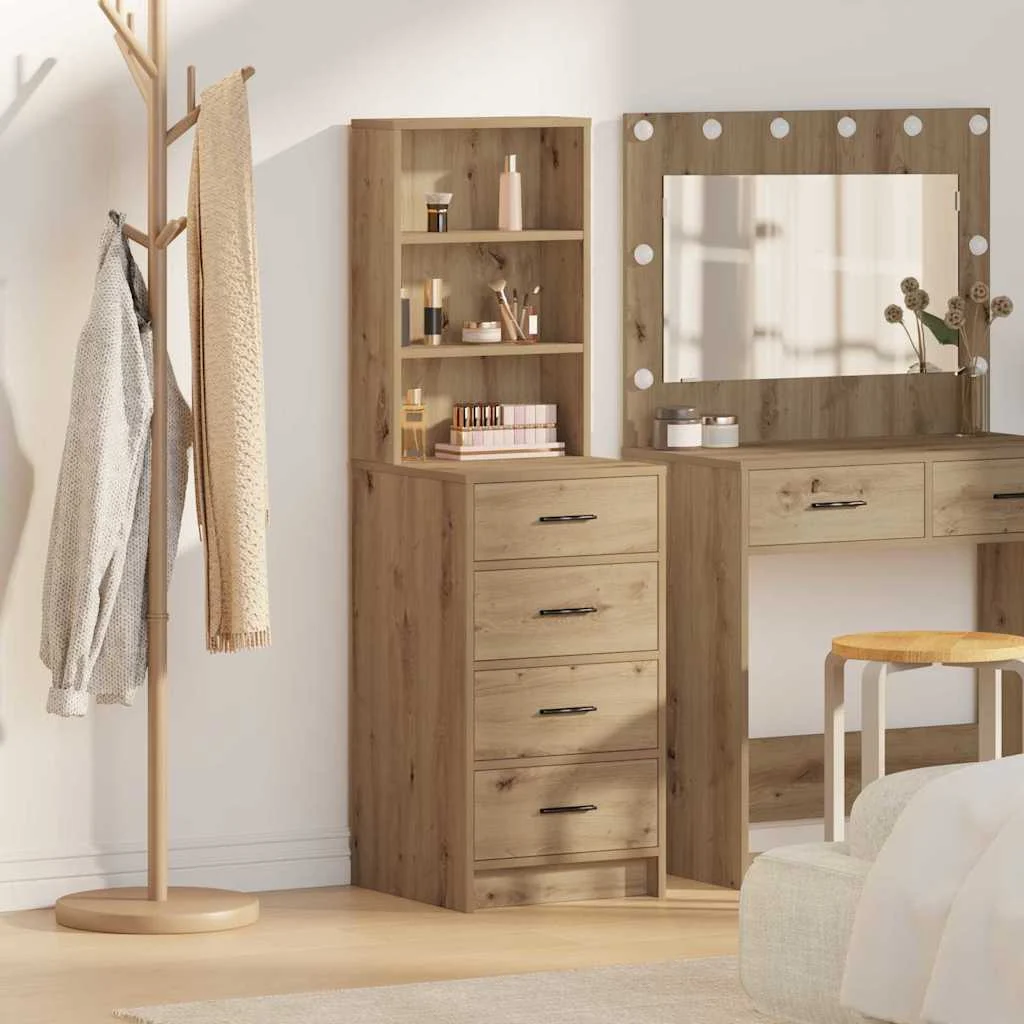 vidaXL Highboard Artisan oak 40 x 41 x 135 cm Engineered Wood