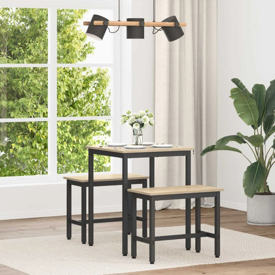 vidaXL Dining Tables 60 x 60 x 75 cm Engineered Wood Sonoma Oak Square