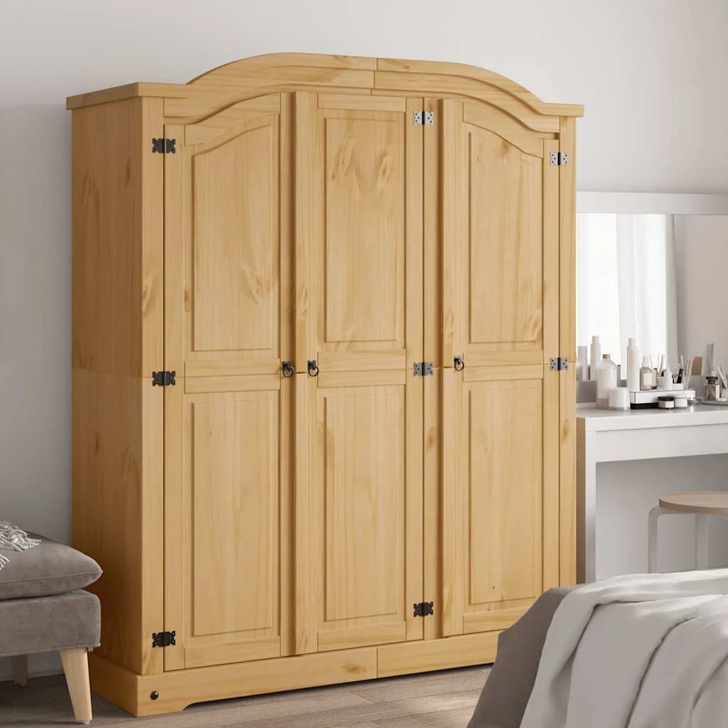 vidaXL Wardrobe Mexican Pine Corona Range 3 Doors