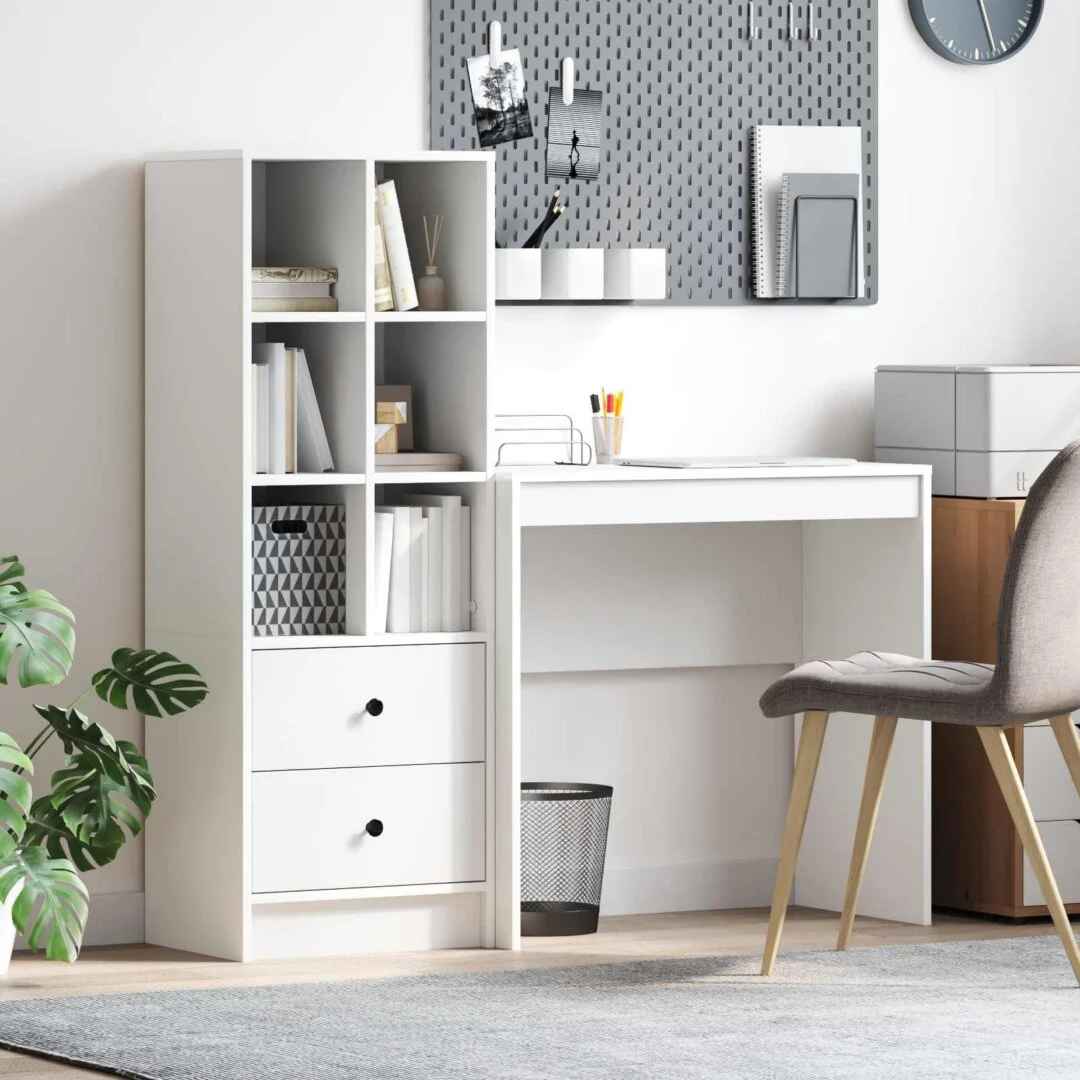vidaXL Desk White 125.5 x 40 x 127 cm 2 pcs