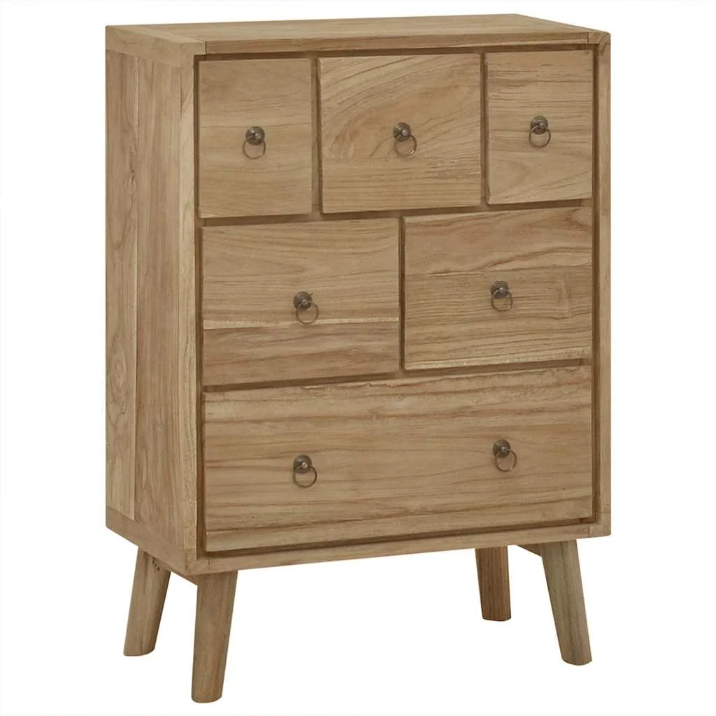 vidaXL Chest of Drawers 56x30x80 cm Solid Wood Teak