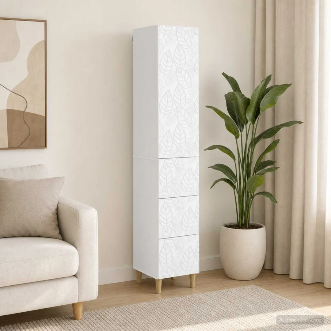 vidaXL Cabinet Set 2 pcs 33 x 34.5 x 90 cm Engineered Wood White
