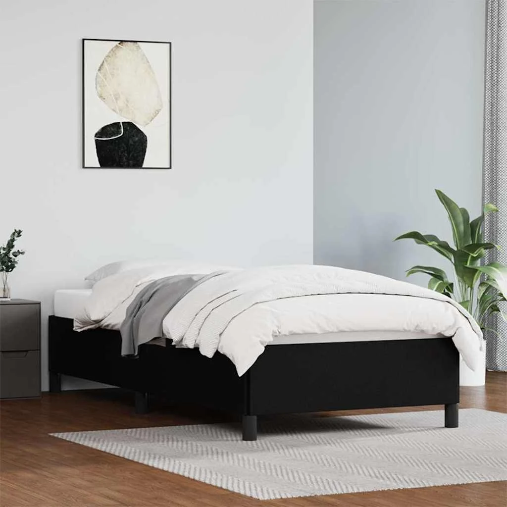 vidaXL Bed Frame without Mattress Black King Single Faux Leather