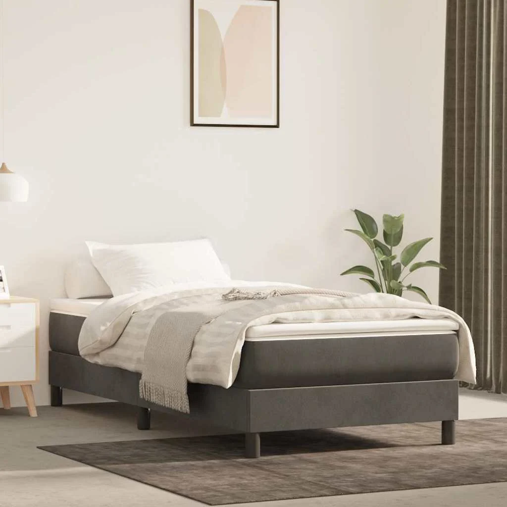 vidaXL Pocket Spring Bed Mattress Medium Dark Grey 107x203x20 cm King Single