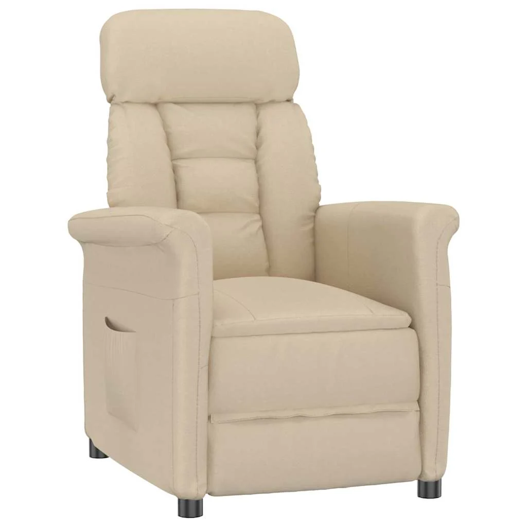 vidaXL Armchair Cream Micro Fiber