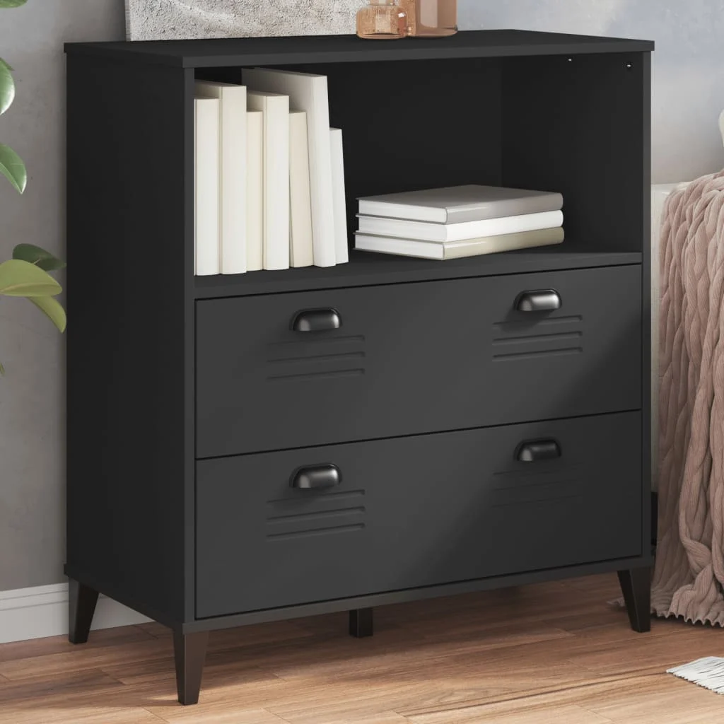 vidaXL Bookcase VIKEN Black 80x40x90 cm Engineered Wood