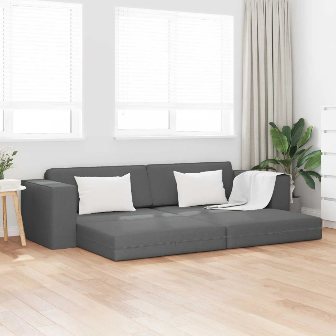 vidaXL Sofa Bed Dark Grey 245 x 78 x 77 cm Fabric