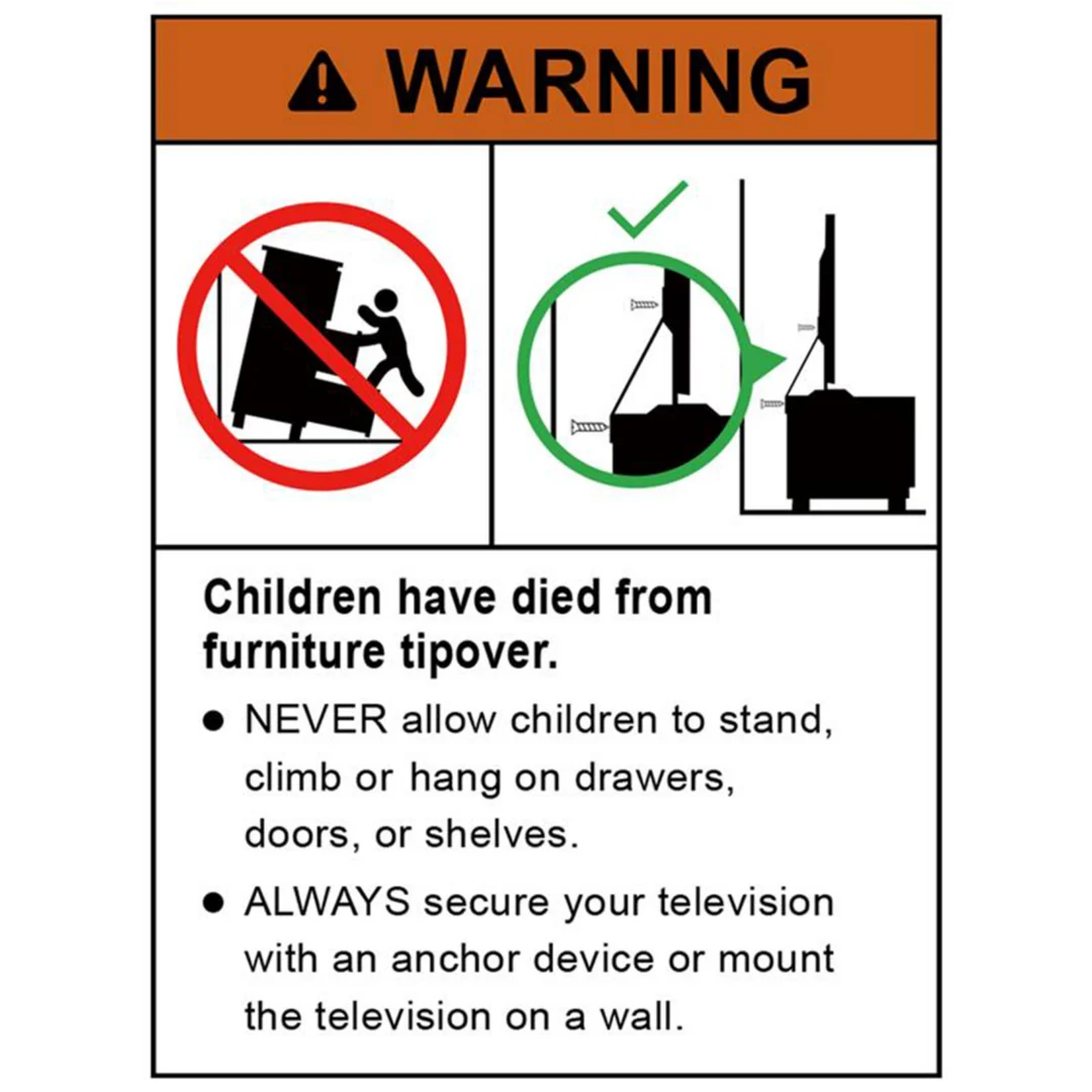 Supplier furniture safety warning